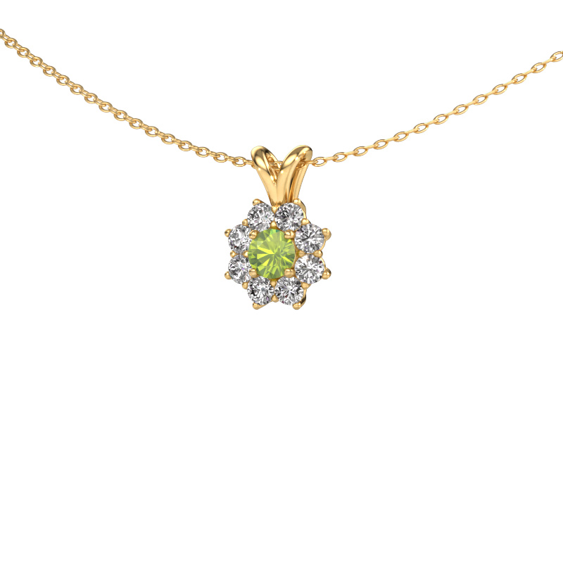 Image of Pendant Carolyn 585 gold Peridot 4 mm