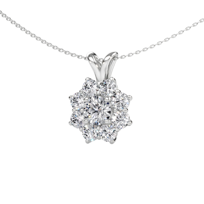 Immagine di Ciondolo Carolyn 585 oro bianco Diamante lab grown 3.00 crt