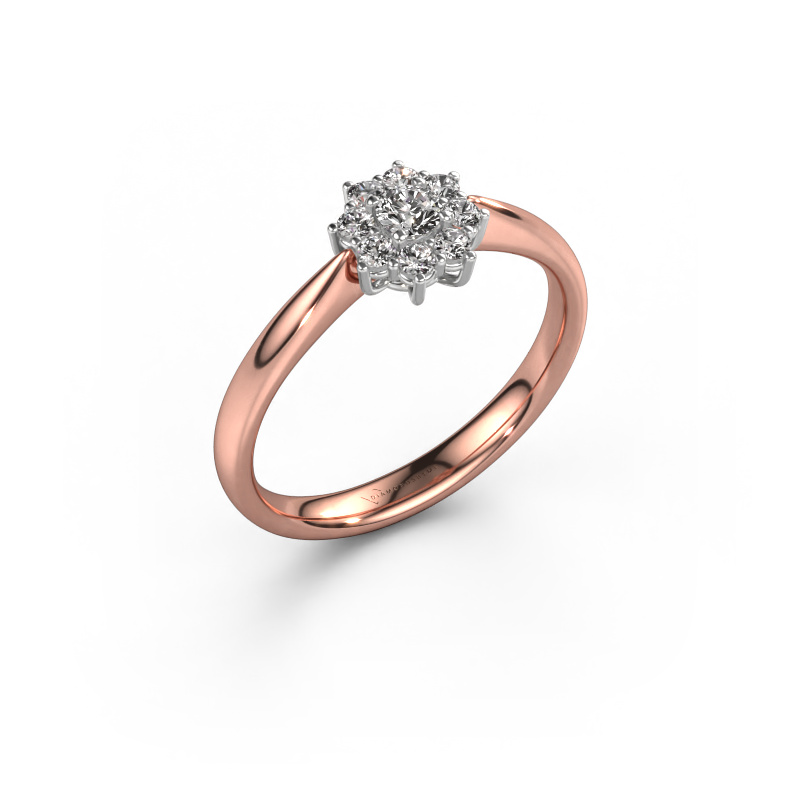 Image of Engagement ring Carolyn 1 585 rose gold Lab grown diamond 0.26 crt