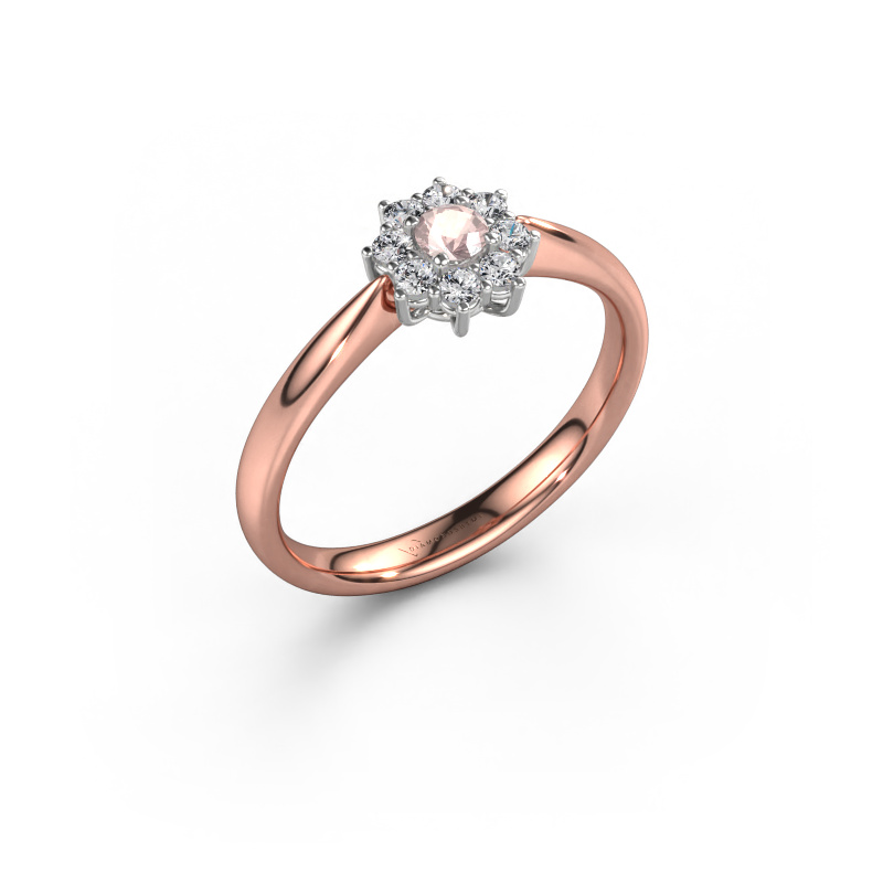 Image of Engagement ring Carolyn 1 585 rose gold Morganite champagne 3 mm
