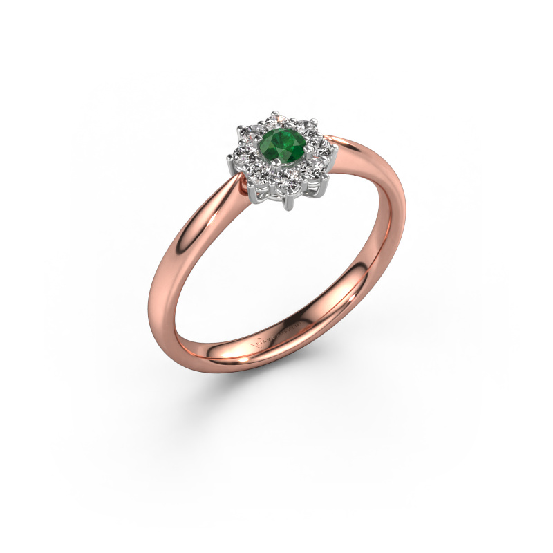 Image of Engagement ring Carolyn 1 585 rose gold Emerald 3 mm