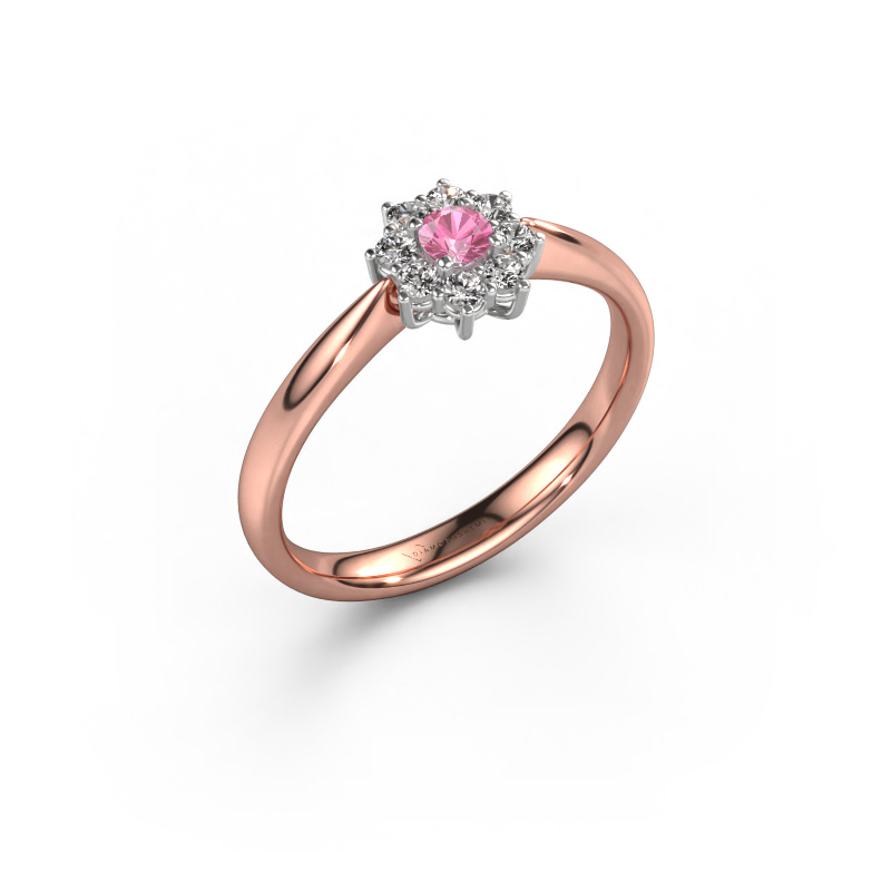 Image of Engagement ring Carolyn 1 585 rose gold Pink sapphire 3 mm