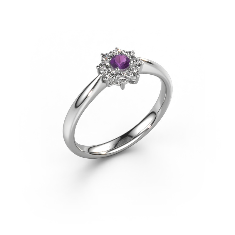 Image of Engagement ring Carolyn 1 585 white gold Amethyst 3 mm