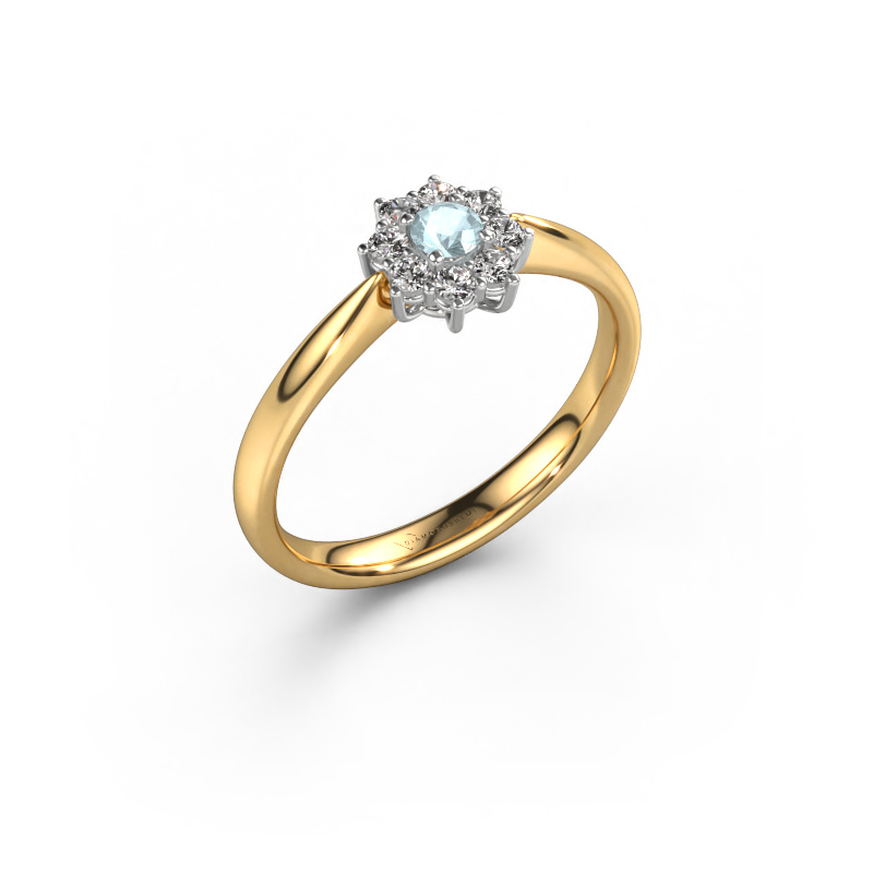 Bild von Verlobungsring Carolyn 1 585 Gold Aquamarin 3 mm