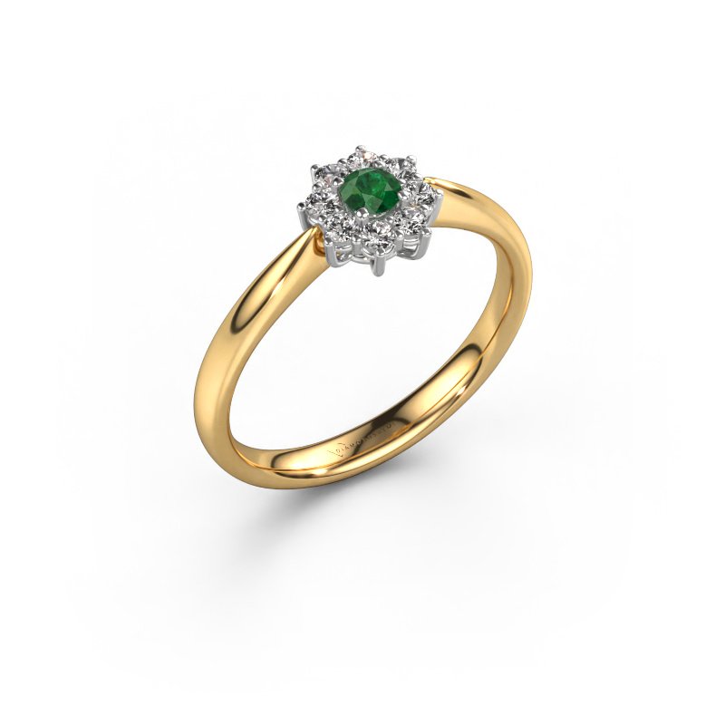 Image of Engagement ring Carolyn 1 585 gold Emerald 3 mm