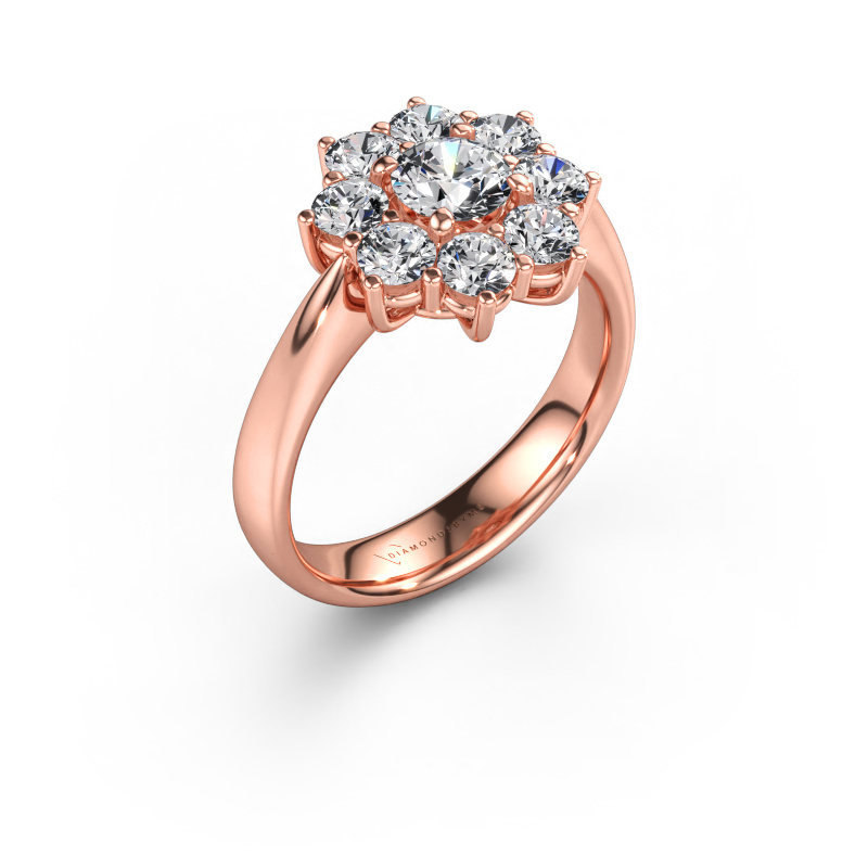 Immagine di Anello di fidanzamento Carolyn 1 585 oro rosa Diamante 1.46 crt