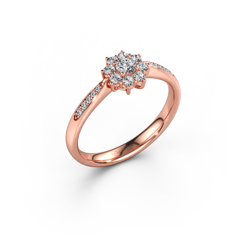 Immagine di Anello di fidanzamento Carolyn 2 585 oro rosa Diamante 0.29 crt