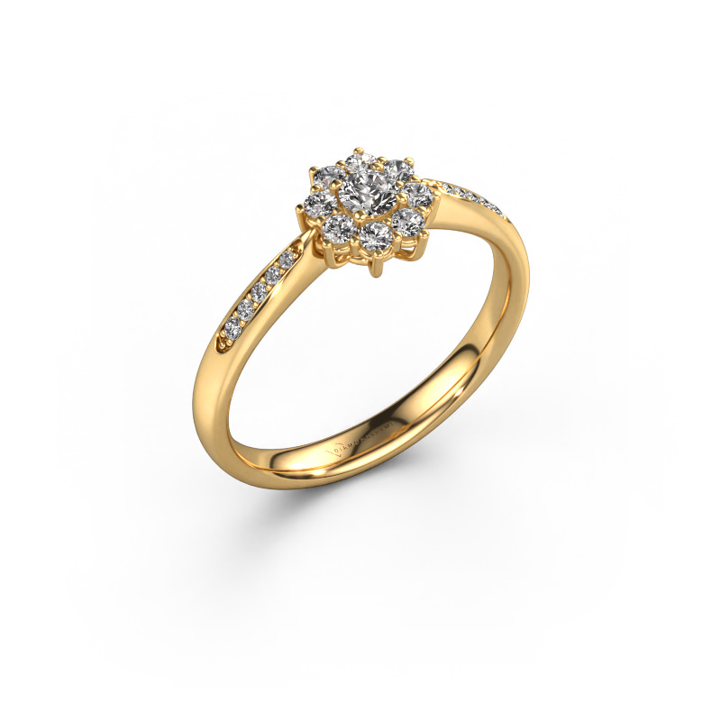 Image of Engagement ring Carolyn 2 585 gold Diamond 0.29 crt