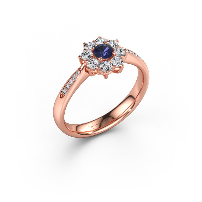 Immagine di Anello di fidanzamento Carolyn 2 585 oro rosa Zaffiro 3.4 mm