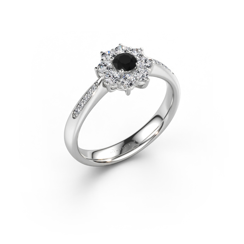 Bild av Förlovningsring Carolyn 2 585 vitt guld Svart diamant 0.578 crt