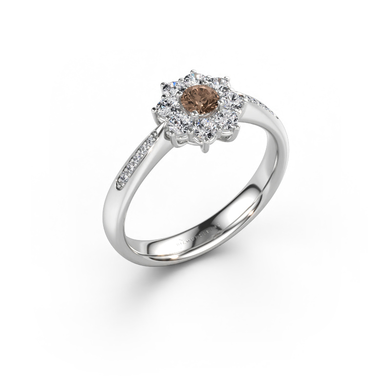 Bild av Förlovningsring Carolyn 2 585 vitt guld Brun diamant 0.548 crt