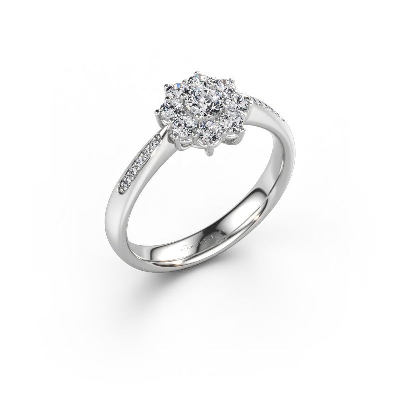 Bild av Förlovningsring Carolyn 2 585 vitt guld Diamant efter eget val 3.4 mm