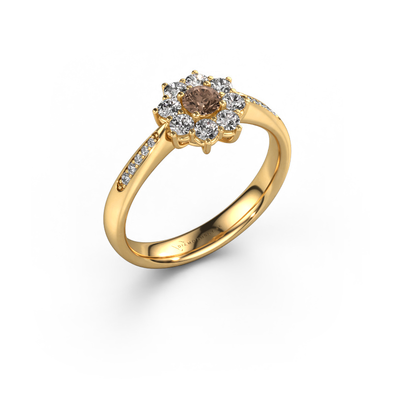 Image de Bague de fiançailles Carolyn 2 585 or jaune Diamant brun 0.548 crt
