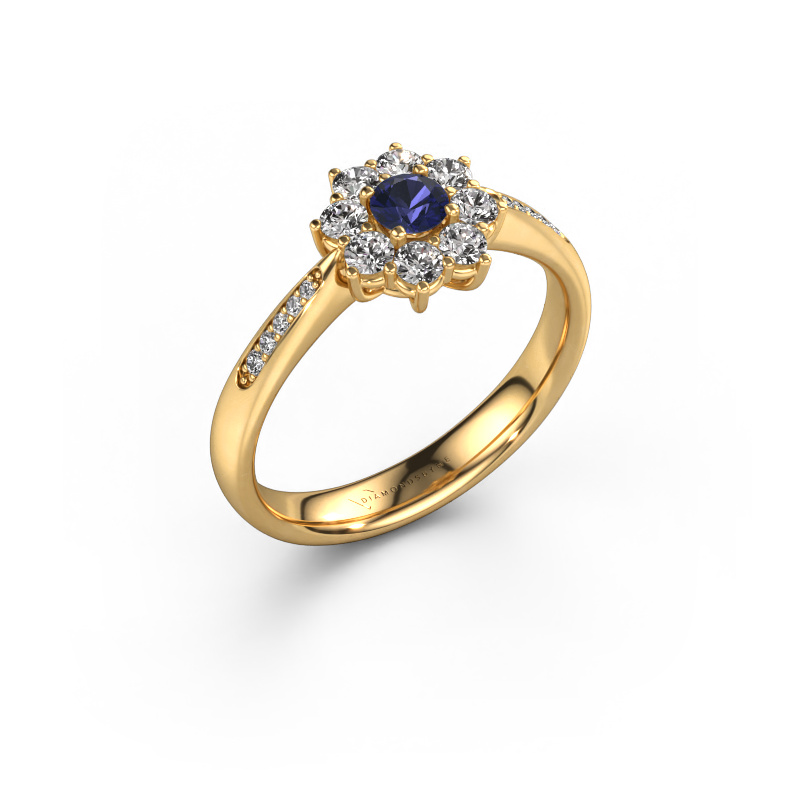 Image of Engagement ring Carolyn 2 585 gold Sapphire 3.4 mm