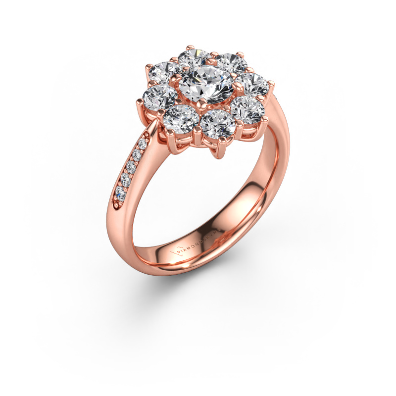 Immagine di Anello di fidanzamento Carolyn 2 585 oro rosa Diamante lab grown 1.518 crt