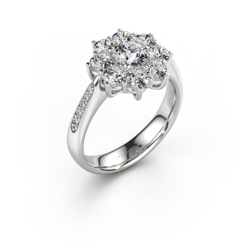 Immagine di Anello di fidanzamento Carolyn 2 585 oro bianco Diamante 1.518 crt