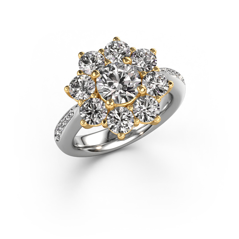 Image of Engagement ring Carolyn 2 585 white gold Diamond 3.082 crt