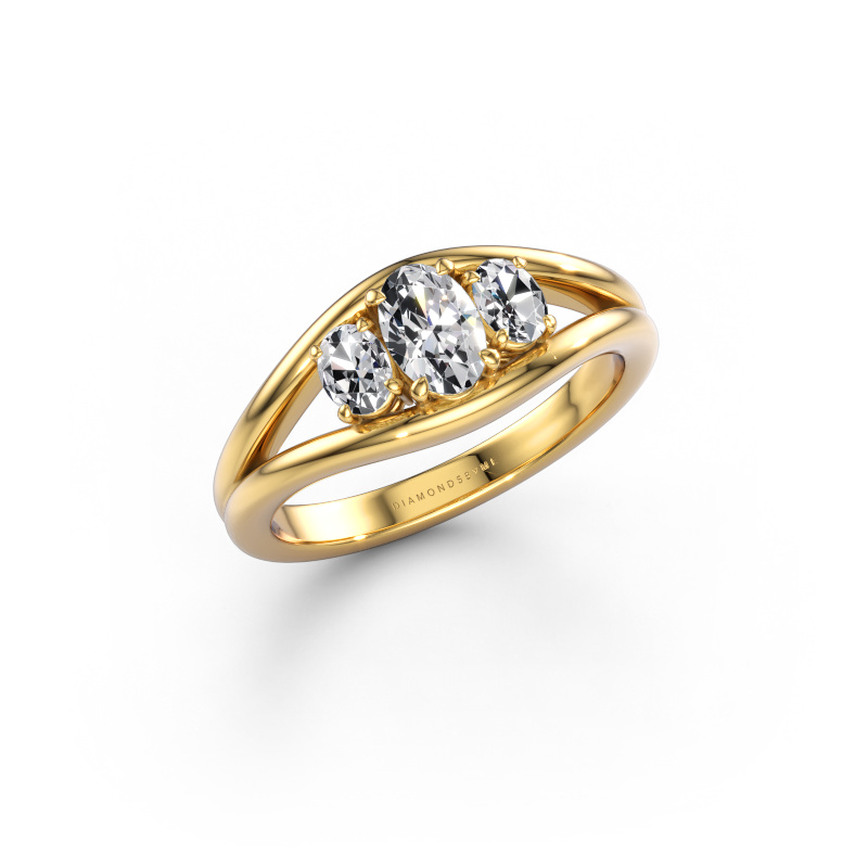Bild av Ring Cassie OVL 585 gult guld Diamant 0.70 crt