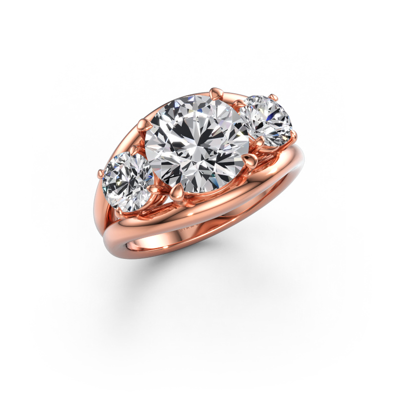 Bild von Ring Cassie RND 585 Roségold Lab-grown Diamant 4.20 crt