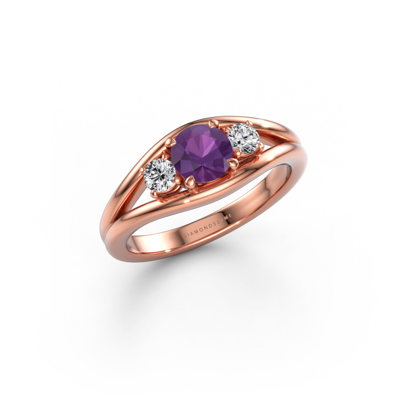 Bild von Ring Cassie RND 585 Roségold Amethyst 5.4 mm