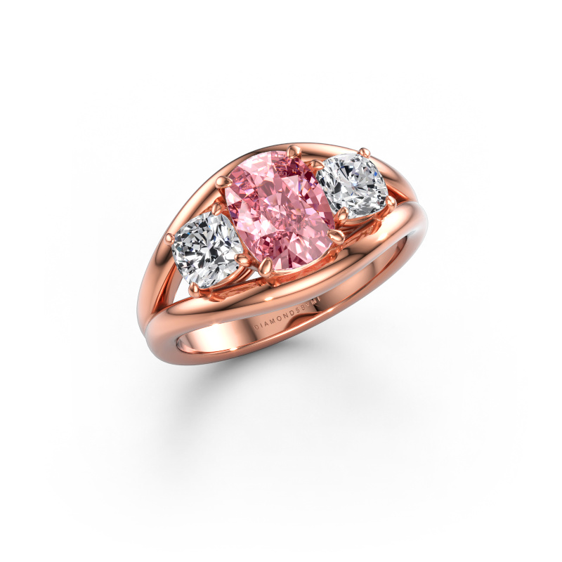 Immagine di Anello Cassie CSH 585 oro rosa Diamante lab grown rosa 8x6 mm