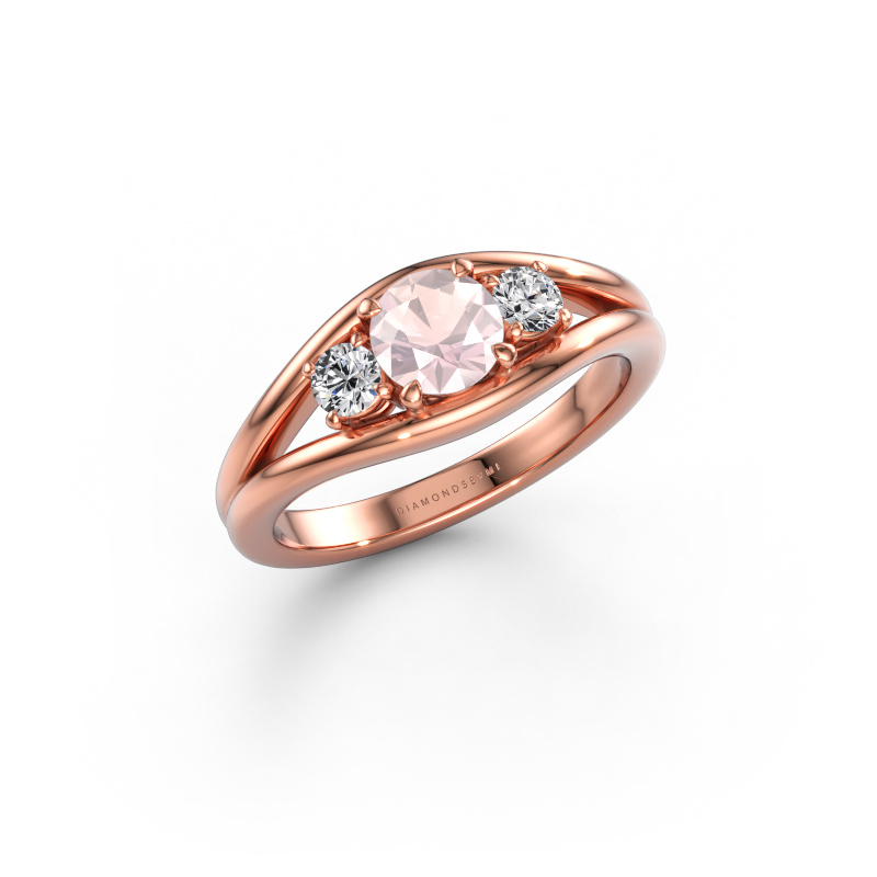 Bild von Ring Cassie RND 585 Roségold Morganit Champagner 5.4 mm