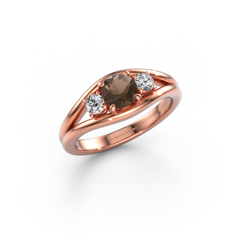 Bild von Ring Cassie RND 585 Roségold Rauchquarz 5.4 mm