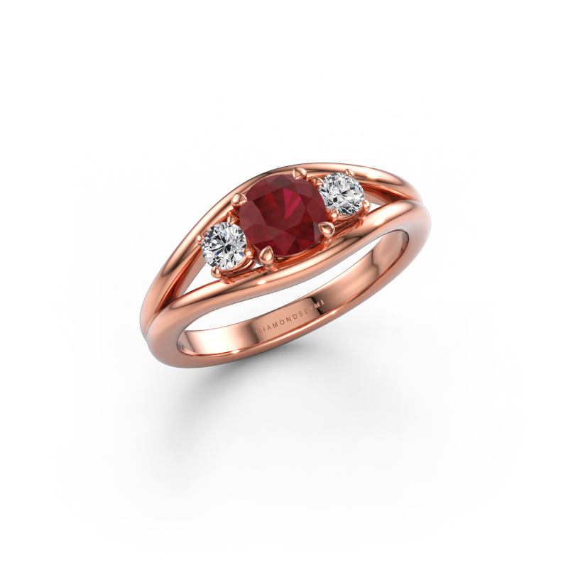 Bild av Ring Cassie RND 585 roséguld Rubin 5.4 mm