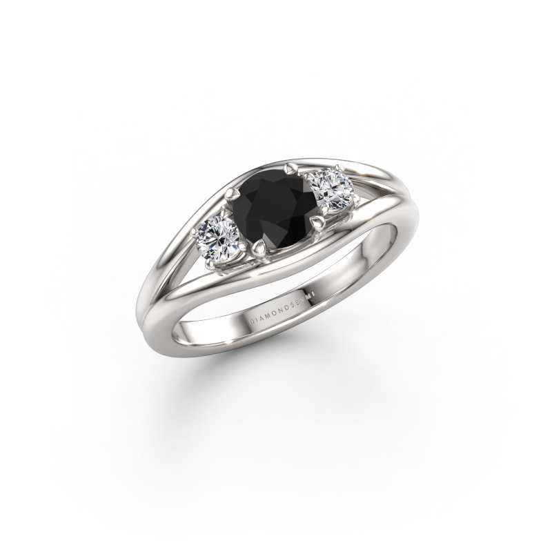 Bild von Ring Cassie RND 950 Platin Schwarz Diamant 0.920 crt
