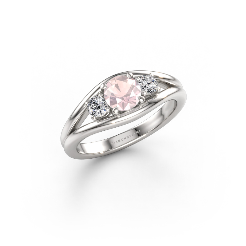 Bild von Ring Cassie RND 950 Platin Morganit Champagner 5.4 mm