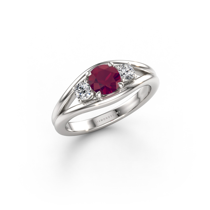 Bild von Ring Cassie RND 950 Platin Rhodolit 5.4 mm
