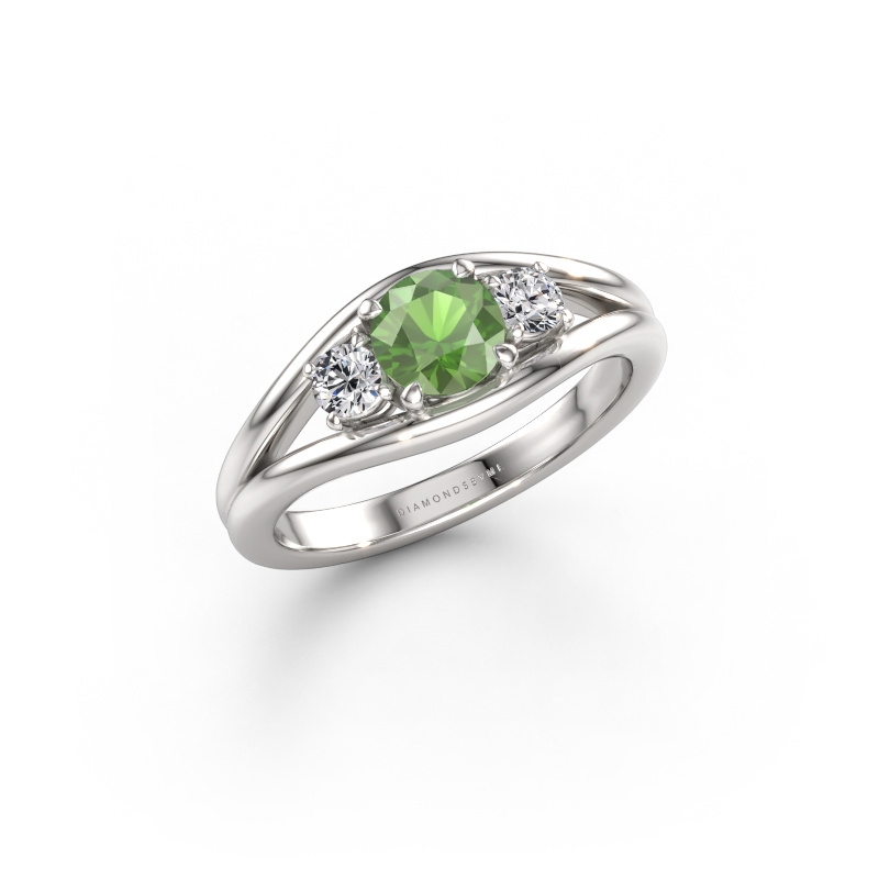 Bild von Ring Cassie RND 950 Platin Turmalin grün 5.4 mm