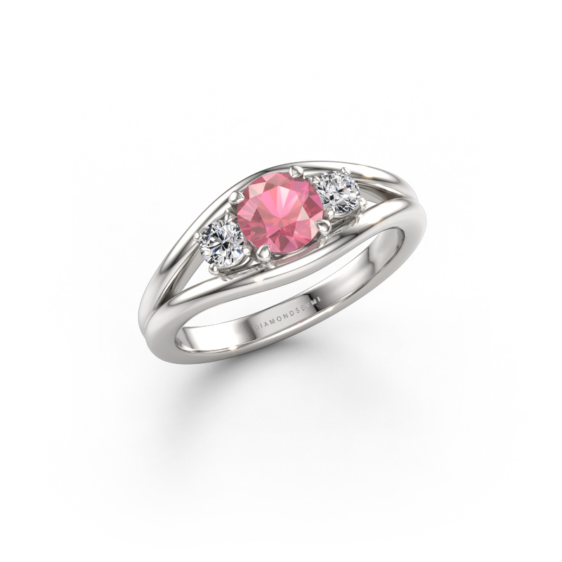 Bild von Ring Cassie RND 585 Weißgold Turmalin rosa 5.4 mm