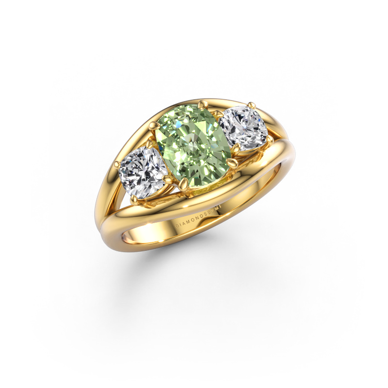 Immagine di Anello Cassie CSH 585 oro Diamante lab grown verde 8x6 mm
