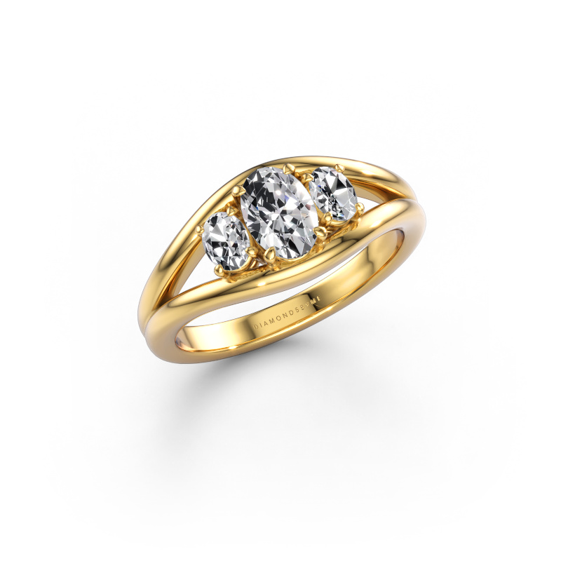 Image of Ring Cassie OVL 585 gold Diamond 0.900 crt
