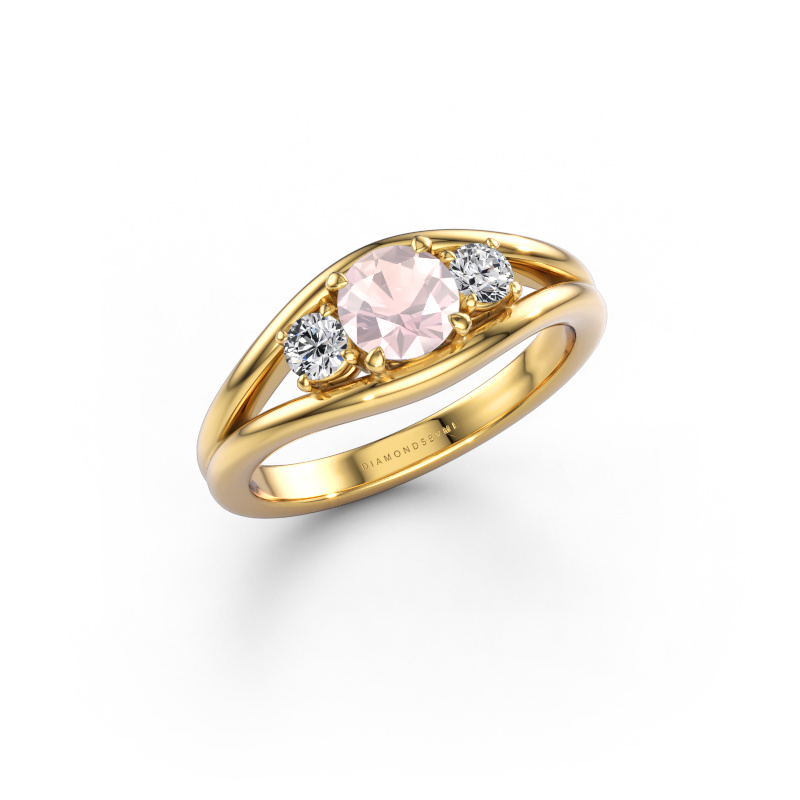 Bild von Ring Cassie RND 585 Gold Morganit Champagner 5.4 mm