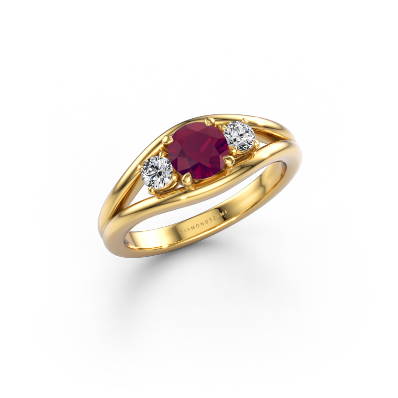 Imagen de Anillo Cassie RND 585 oro Rodolita 5.4 mm