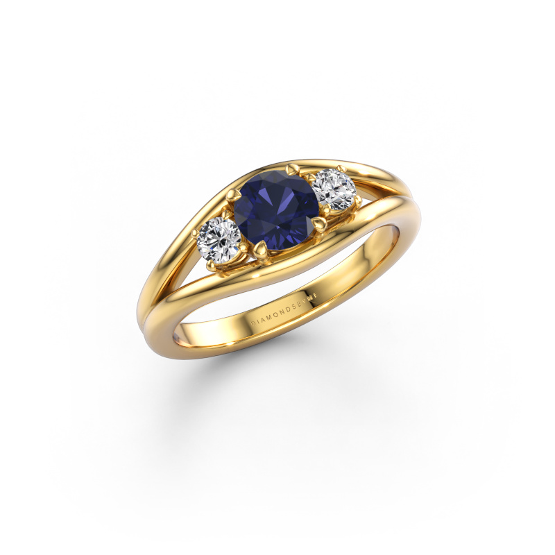 Image of Ring Cassie RND 585 gold Sapphire 5.4 mm