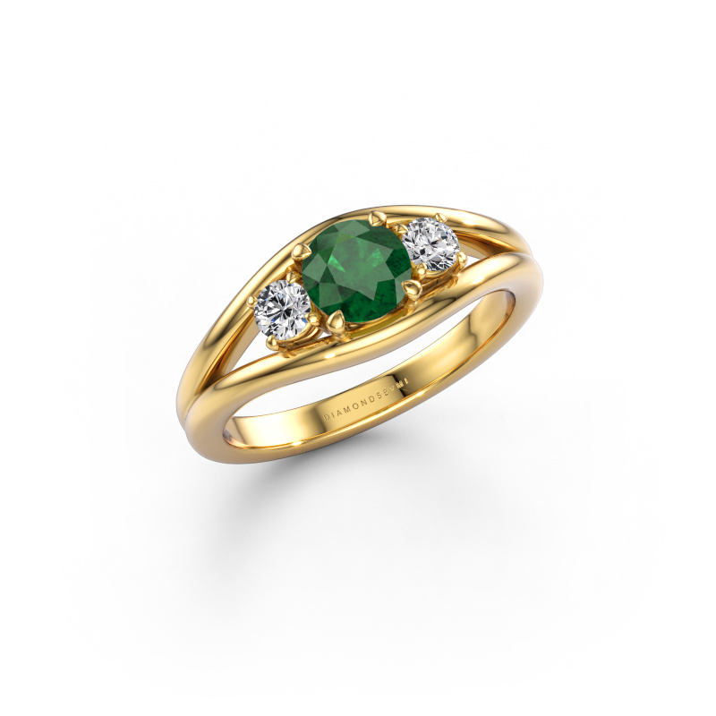 Bild von Ring Cassie RND 585 Gold Smaragd 5.4 mm