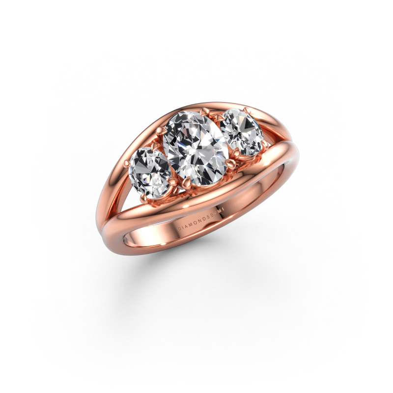 Immagine di Anello Cassie OVL 585 oro rosa Diamante 1.50 crt