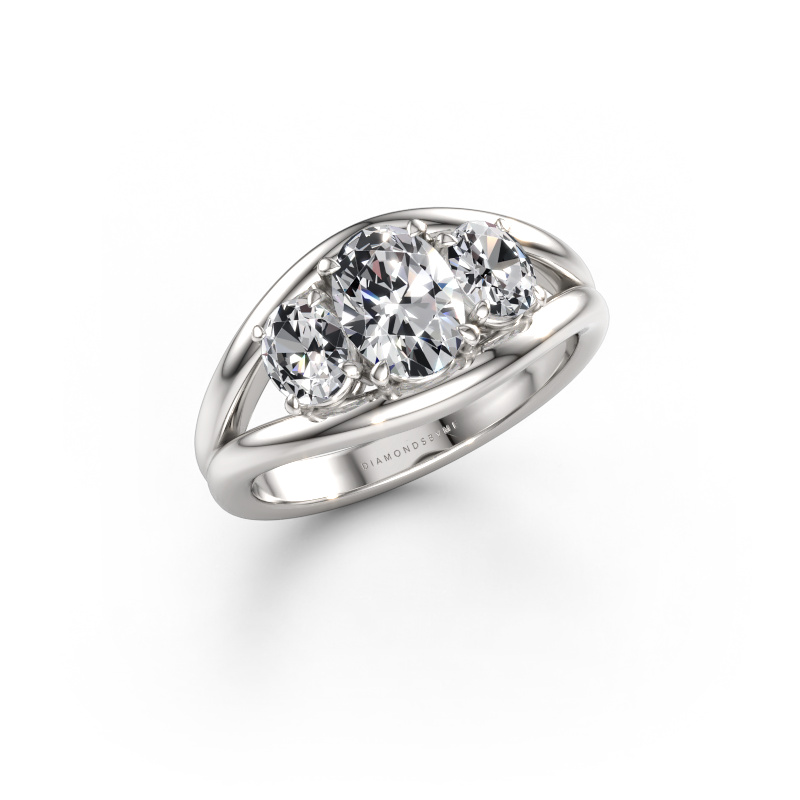 Immagine di Anello Cassie OVL 950 platino Diamante lab grown 1.50 crt