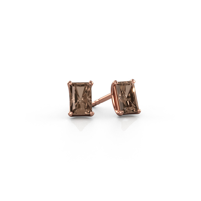 Image de Clous d'oreilles Sam RAD 585 or rose Diamant brun 1.30 crt