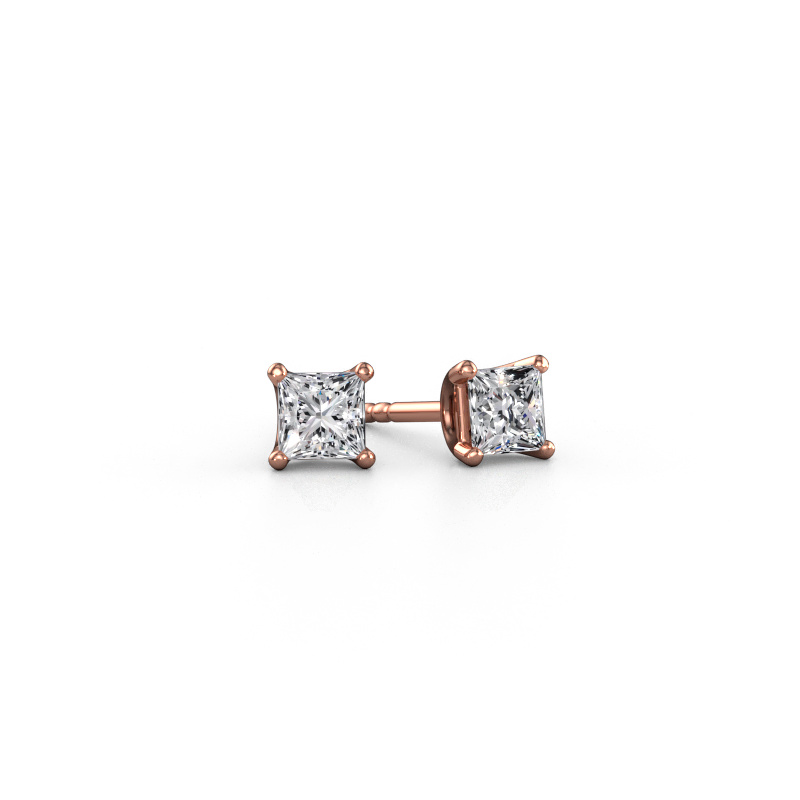 Bild von Ohrsteckers Sam SQR 585 Roségold Lab-grown Diamant 0.80 crt