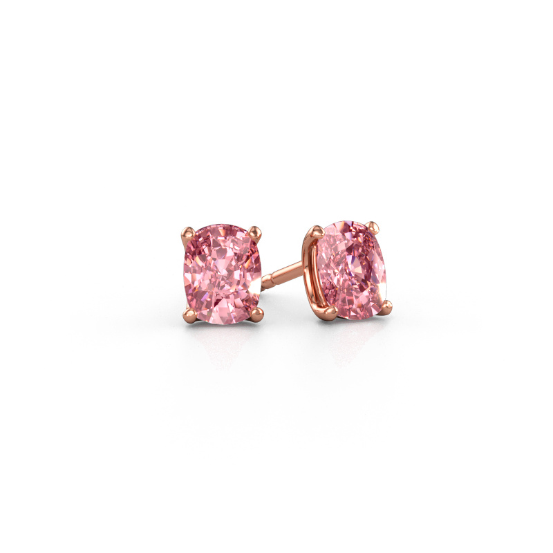 Bild av Stiftörhängen Sam CSH 585 roséguld Rosa labbodlad diamant 6.8x5.2 mm