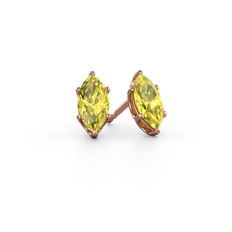 Bild von Ohrsteckers Sam MRQ 585 Roségold Gelber labordiamant 10x5 mm