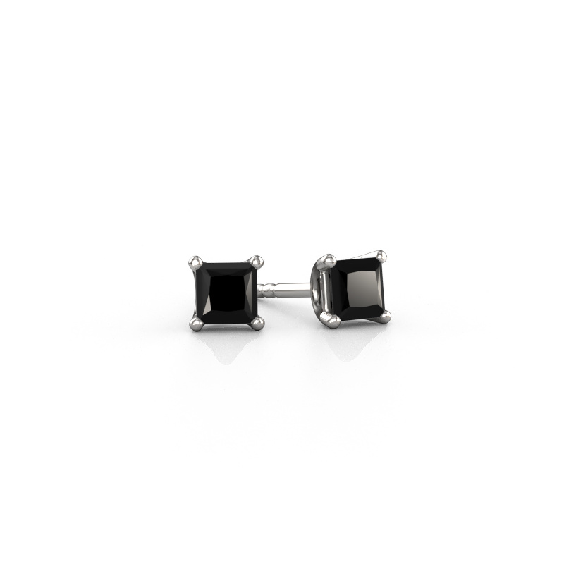 Bild von Ohrsteckers Sam SQR 950 Platin Schwarz Diamant 0.96 crt