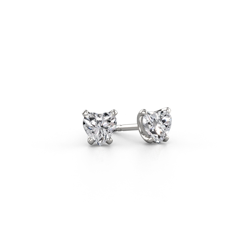 Bild von Ohrringe Sam Heart 950 Platin Zirkonia 5 mm