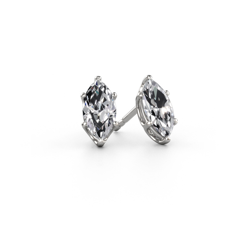 Image de Clous d'oreilles Sam MRQ 585 or blanc Diamant 2.00 crt