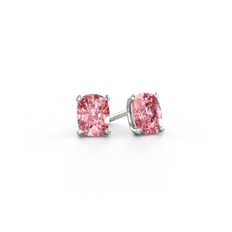 Bild av Stiftörhängen Sam CSH 950 platina Rosa labbodlad diamant 6.8x5.2 mm