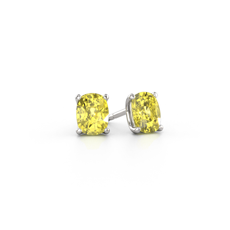 Bild av Stiftörhängen Sam CSH 585 vitt guld Gul labbodlad diamant 6.8x5.2 mm